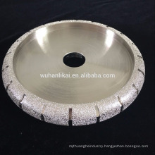 Vacuum brazed bullnose grinding wheel wheel